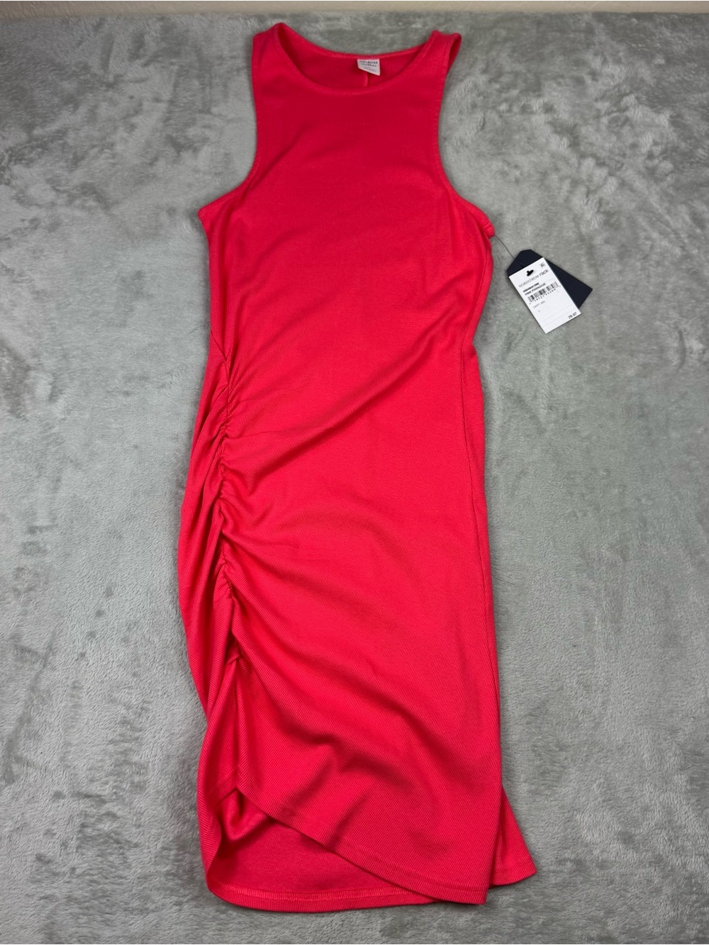 Melrose and market ribbed pink paradise dress sz S NWT ruched detailing